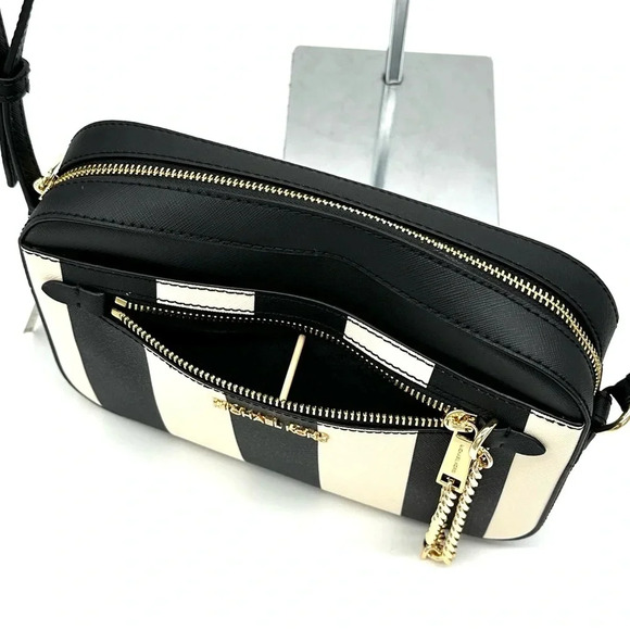 Michael Kors Large EW Zip Chain Xbody Crossbody Bag & Top Zip Coin Pouch Black - Picture 10 of 15